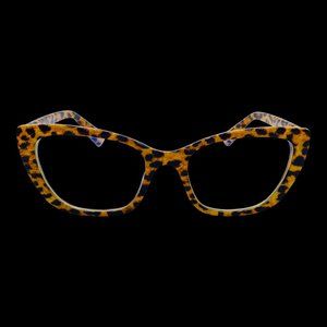 TWELVE Leopard Cat Eye Frame, Retro Blue Light Blocking Glasses, UV & Bluelight